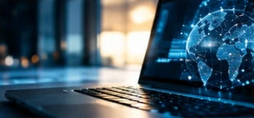 Computador com representação de conexões digitais